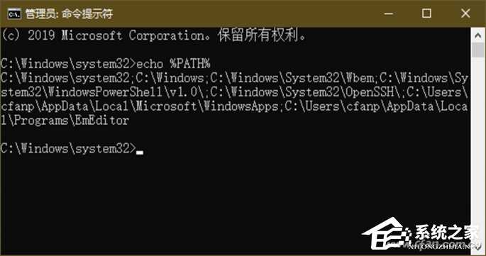 win10 path环境变量默认值还原方法