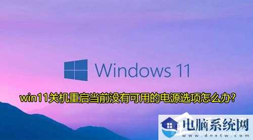 Win11提示当前没有可用的电源选项怎么