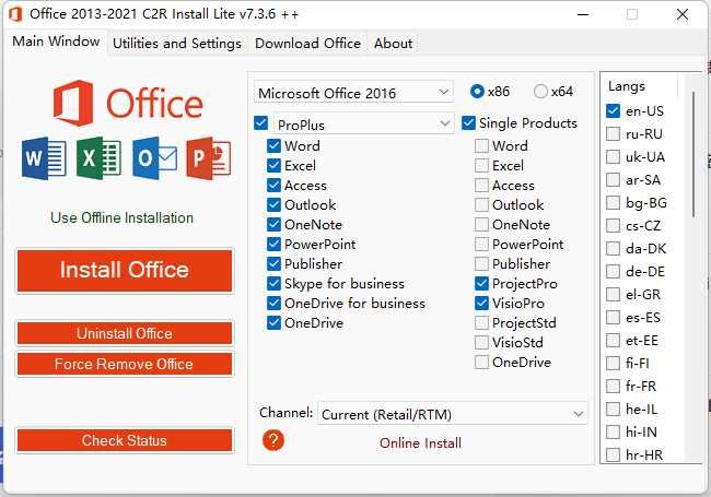 Office 2013-2021 C2R Install