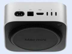 2024 款苹果 Mac mini 细节：电源按钮挪到设备底部