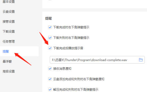 迅雷11如何关闭完成提示音？迅雷11关闭完成提示音的操作方法截图