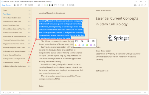 Neat Reader如何高亮显示EPUB文本内容?Neat Reader高亮显示EPUB文本内容的方法截图