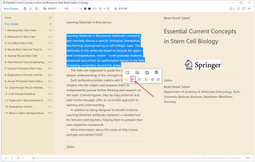 Neat Reader如何高亮显示EPUB文本内容?Neat Reader高亮显示EPUB文本内容的方法截图