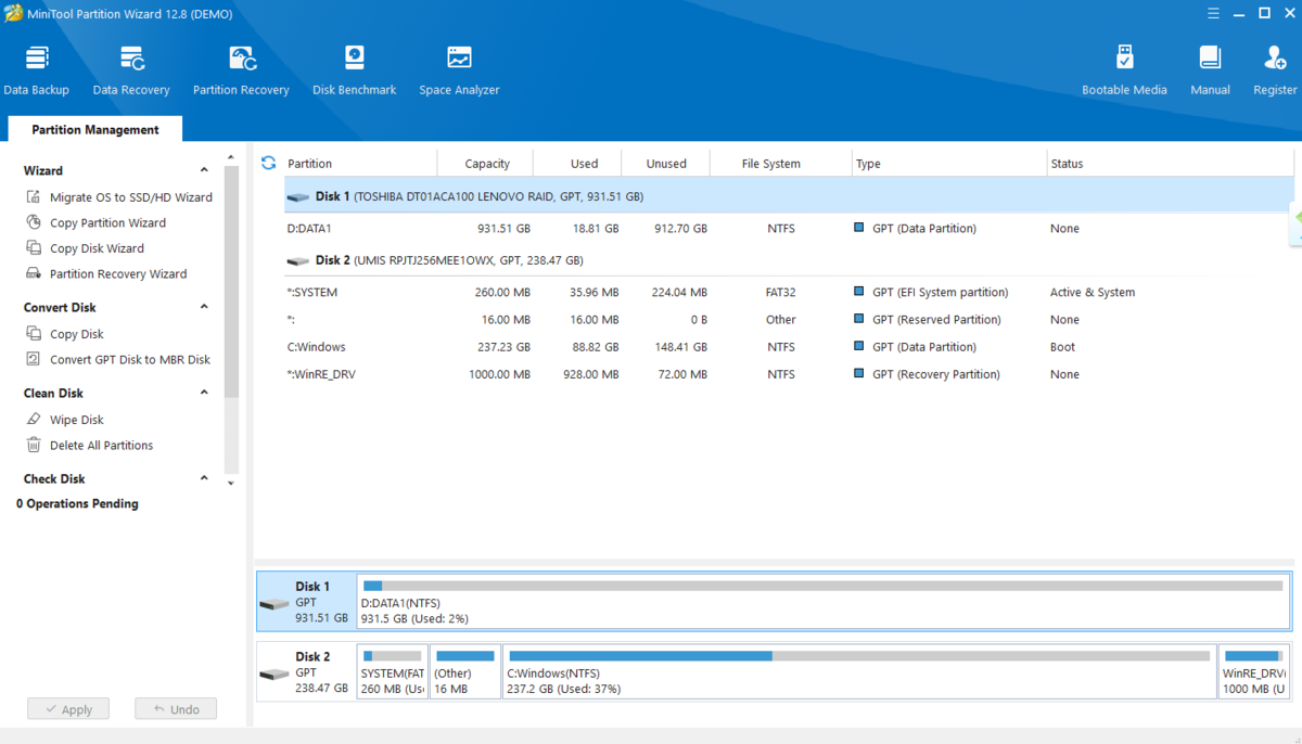 MiniTool Partition Wizard