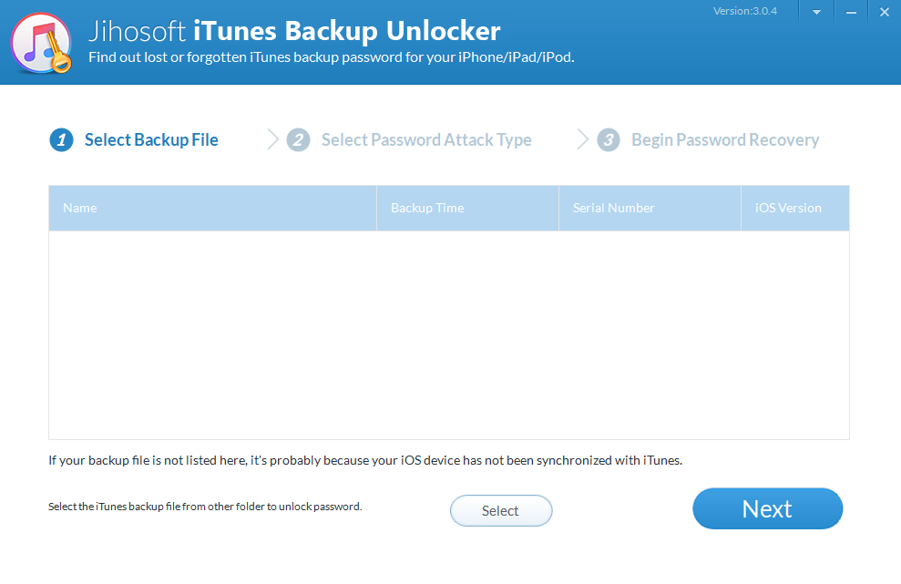 Jihosoft iTunes Backup Unlocker